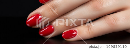 Women's red nail design 109839110