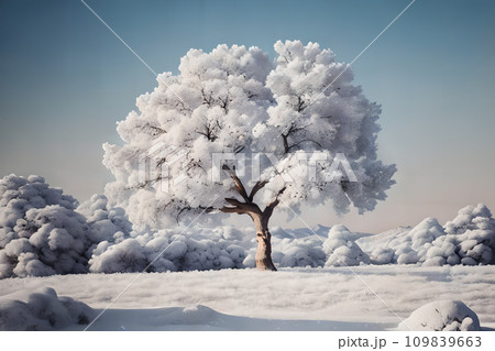雪景色　一本の木　2 109839663