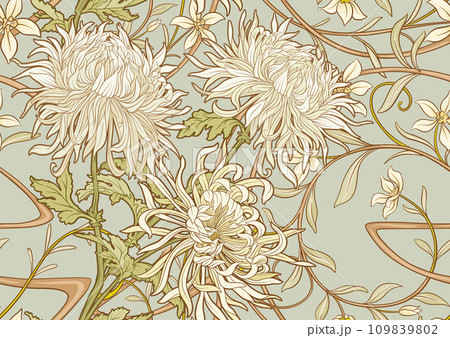 Chrysanthemum decorative flowers  109839802