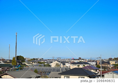 住宅街 荒川土手からの眺め さいたま市西区 住宅街 荒川土手からの眺め さいたま市西区 109840631