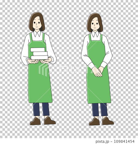 在書店工作的女性全身插圖集 Color 3 在書店工作的女性全身插圖集 Color 3 109841454