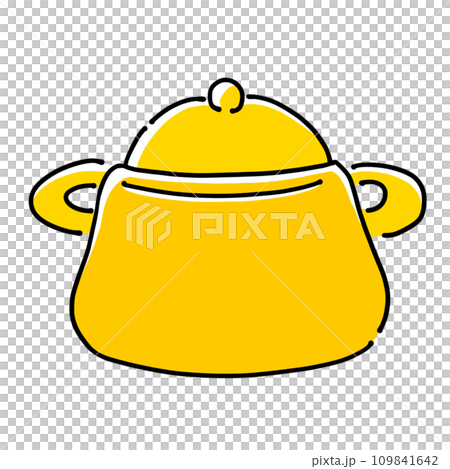 Loose simple pot, single item, solid coating 109841642