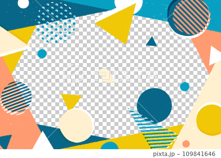 背景素材_ラフなメンフィス柄 109841646