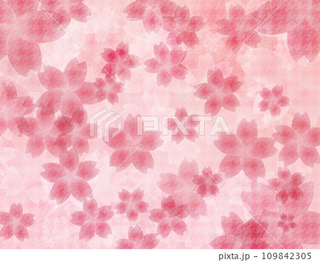 桜の花びらの和柄背景イラスト ピンクのグラデーション背景 桜の花びらの和柄背景イラスト ピンクのグラデーション背景 109842305