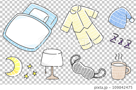 寬鬆簡約的睡眠套裝顏色 109842475