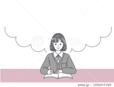 学生のイラスト素材 109843390