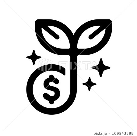 株式投資・資産運用ベクターアイコンイラスト / 積み立て投資・長期投資 109843399