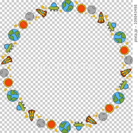 The solar system and space border design The solar system and space border design 109843498