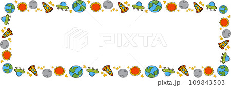 The solar system and space border design The solar system and space border design 109843503