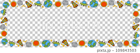 The solar system and space border design The solar system and space border design 109843503