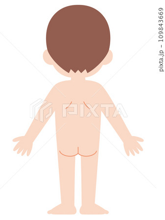 男の子の後ろ姿　全身 109843669