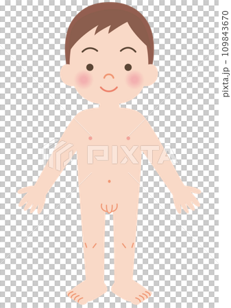 男の子　正面　全身 109843670