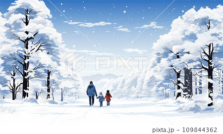 冬の自然の景色	 109844362