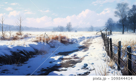 冬の自然の景色 冬の自然の景色 109844414