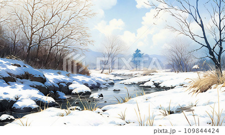 冬の自然の景色 冬の自然の景色 109844424