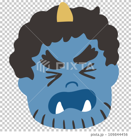 Simple setsubun blue demon vector illustration Simple setsubun blue demon vector illustration 109844456