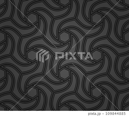 Geometric Seamless Fine Pattern. Classic Dark Ornament Geometric Seamless Fine Pattern. Classic Dark Ornament 109844885