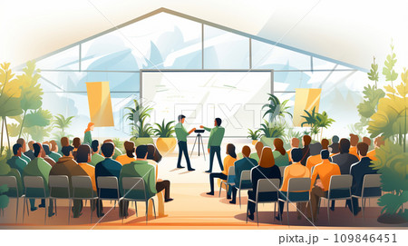 カンファレンスとイベント：業界カンファレンス、セミナー、トレードショー、展示会。