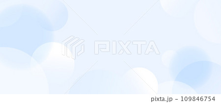 Soft blue sphere background. Abstract light floating bubble or ball wallpaper. Blur gradient circle backdrop. Vector horizontal design template for banner, poster, presentation, brochure, leaflet Soft blue sphere background. Abstract light floating bubble or ball wallpaper. Blur gradient circle backdrop. Vector horizontal design template for banner, poster, presentation, brochure, leaflet 109846754