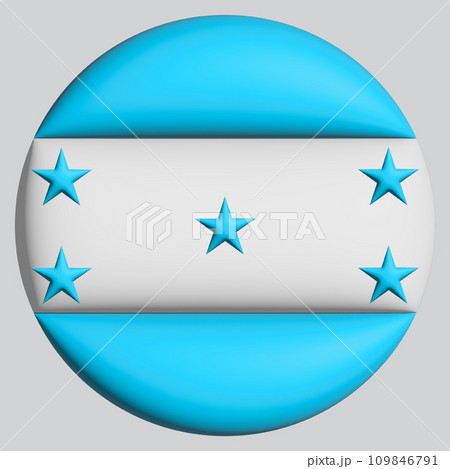 3D Flag of Honduras on circle 3D Flag of Honduras on circle 109846791