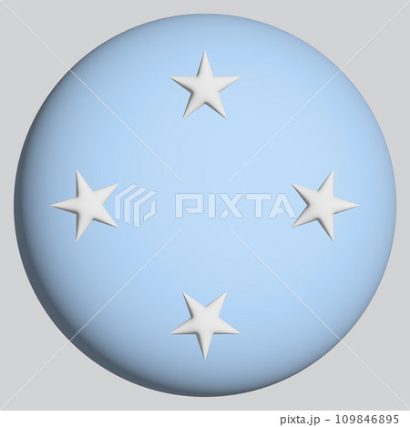 3D Flag of Federated States of Micronesia on circle 109846895