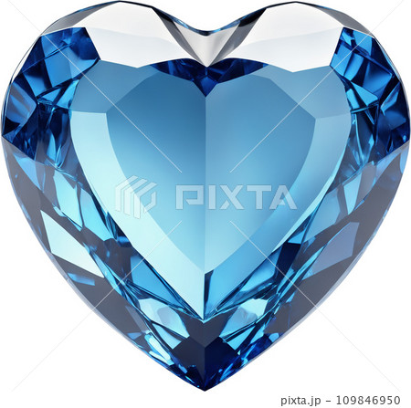 青いクリスタルハートのイラスト素材 [109846950] - PIXTA