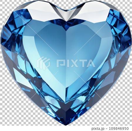 青いクリスタルハートのイラスト素材 [109846950] - PIXTA