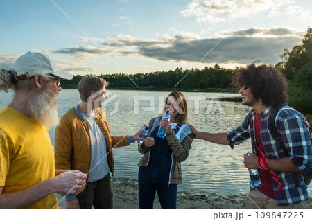 Lakeside Laughter: Joyful Toast to the Outdoors Lakeside Laughter: Joyful Toast to the Outdoors 109847225