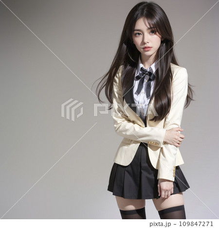 日本の女子高生の制服コスチューム（AI生成画像） 109847271