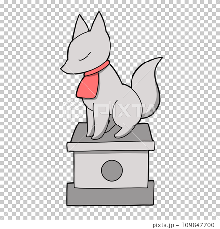 狐の石像・前かけ付き 109847700