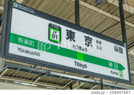 【交通イメージ】駅名標（東京駅） 109847887