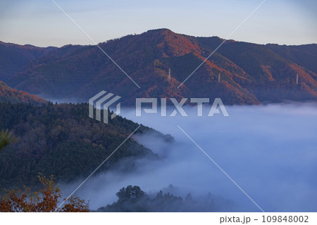 京都・笠置山から眺める雲海 京都・笠置山から眺める雲海 109848002