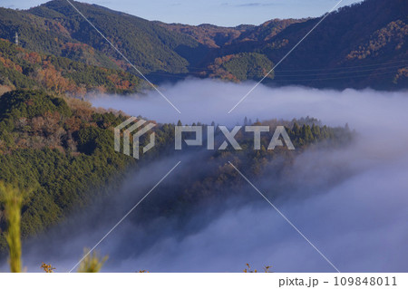 京都・笠置山から眺める雲海 109848011