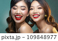 若いアジア人女性二人の笑顔のビューティーイメージ(AI生成) 109848977