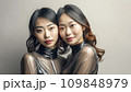 若いアジア人女性二人のビューティーイメージ(AI生成) 109848979