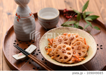 家庭料理 蓮根きんぴら 家庭料理 蓮根きんぴら 109849085