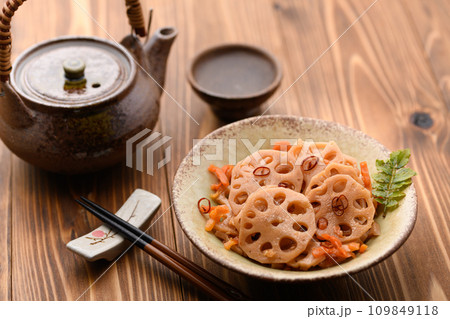 家庭料理 蓮根きんぴら 家庭料理 蓮根きんぴら 109849118