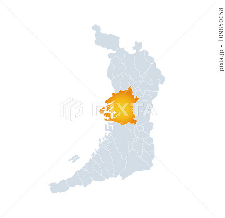 大阪市と大阪府地図 109850058