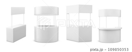 Set of promo booth templates on white background 109850353