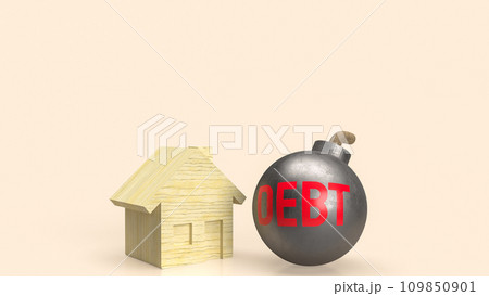 The image for Household debt or property concept 3d rendering. 109850901