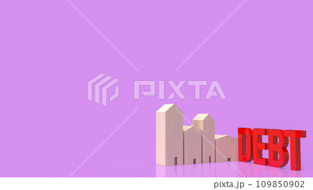 The image for Household debt or property concept 3d rendering. 109850902