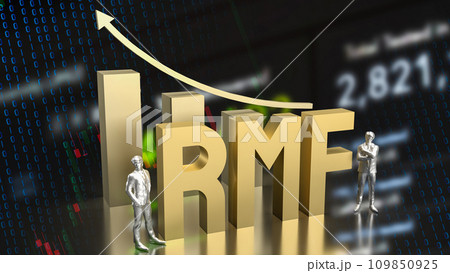 The Gold rmf text for Business concept 3d rendering. 109850925