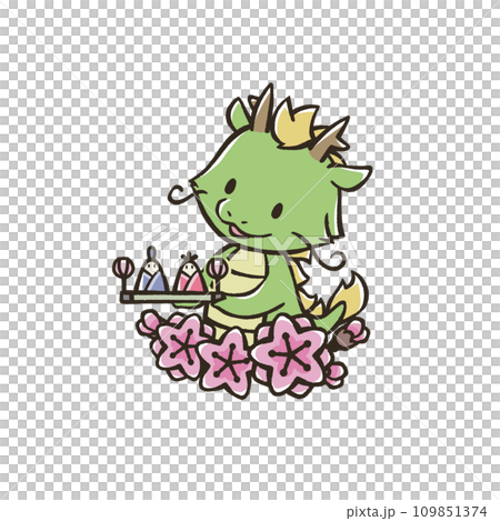 A dragon holding a small doll A dragon holding a small doll 109851374