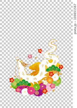 Year of the Dragon - New Year's card template 3 109851567