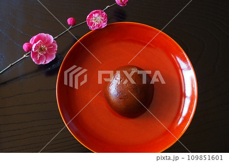 かりんとう饅頭と梅の花 かりんとう饅頭と梅の花 109851601