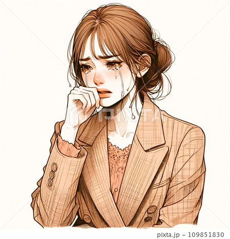 泣きじゃくる女性 109851830