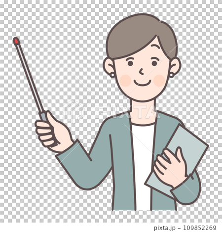 Business person 2 with a pointing stick 109852269