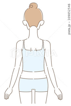 女性 ボディ 背面 女性 ボディ 背面 109852546