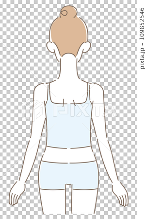 女性 ボディ 背面 女性 ボディ 背面 109852546