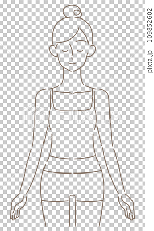 Female front line drawing 109852602